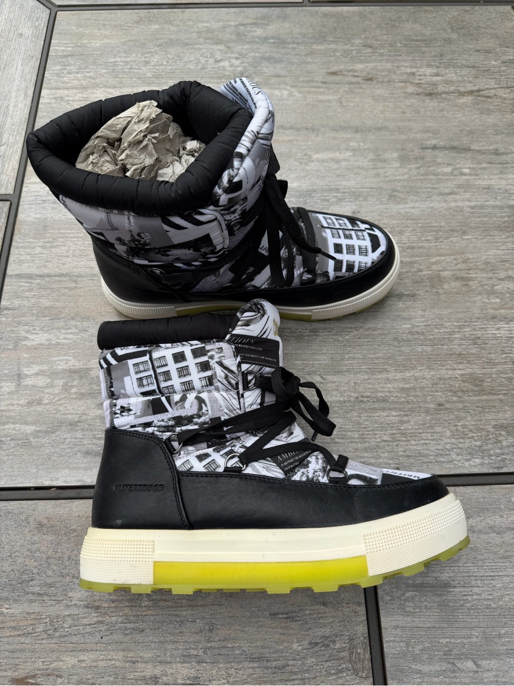 Cougar Wink Nylon black yellow collage waterproof boots primaloftsize 8
